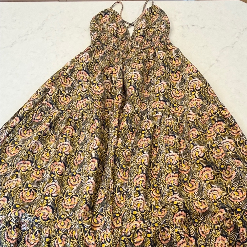 J.Crew NWT Oahu V-neck tiered‎ dress in dandelion swirl Size XS - Picture 4 of 10
